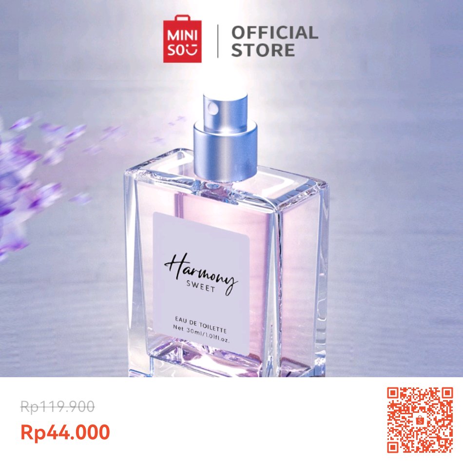 ArOff88's tweet photo. Temukan MINISO Official Parfum Wanita EDT Harmony Sweetheart 30mL Lady Perfume dengan potongan 63%! Hanya Rp44.000. Dapatkan segera di Shopee! https://t.co/qMgaLjtdcL #ShopeeID https://t.co/pBlHRtmUTg