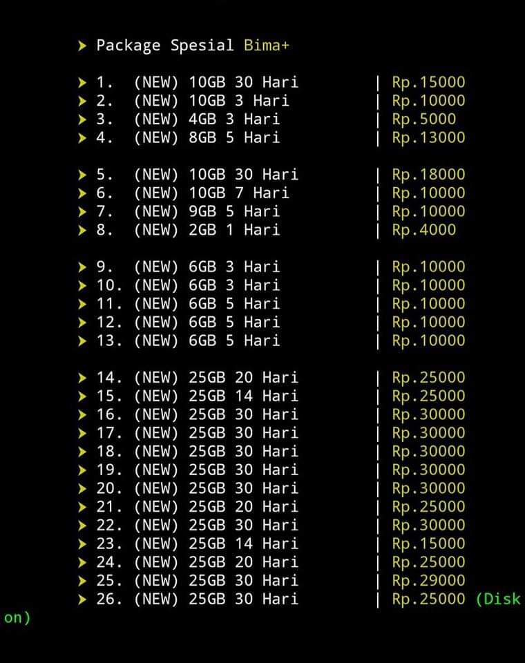 Open jasa tembak kuota three, fee 5k. Cukup siapin pulsa sesuai orderan, seperti yg tertera digambar.

Note : Semua kartu three bisa, gaharus ada banner promonya di bima tri.

#three #promothree #tri #3 #promo #kuota #promokuota #kuotamurah