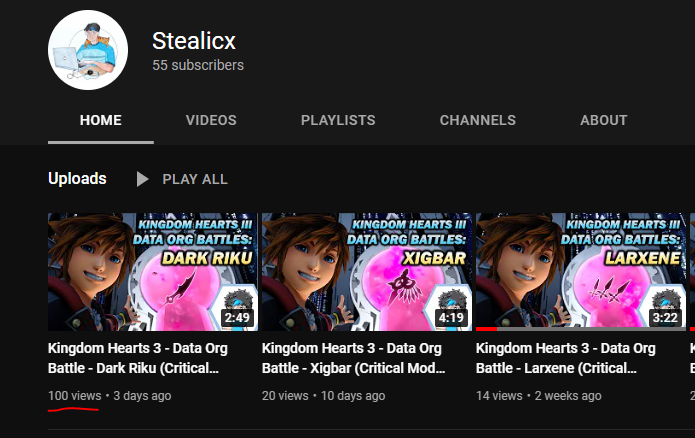stealicx's tweet photo. I just wanted to share that my latest video just reached 100 views on youtube~! ππ This is the first time I've reached that count!
If you want to watch it as well, here's the link: https://t.co/l9VF3D1B8d
#kingdomhearts3 #khremind #riku #youtubegaming #contentcreator #youtuber https://t.co/J2tAOeHNlM