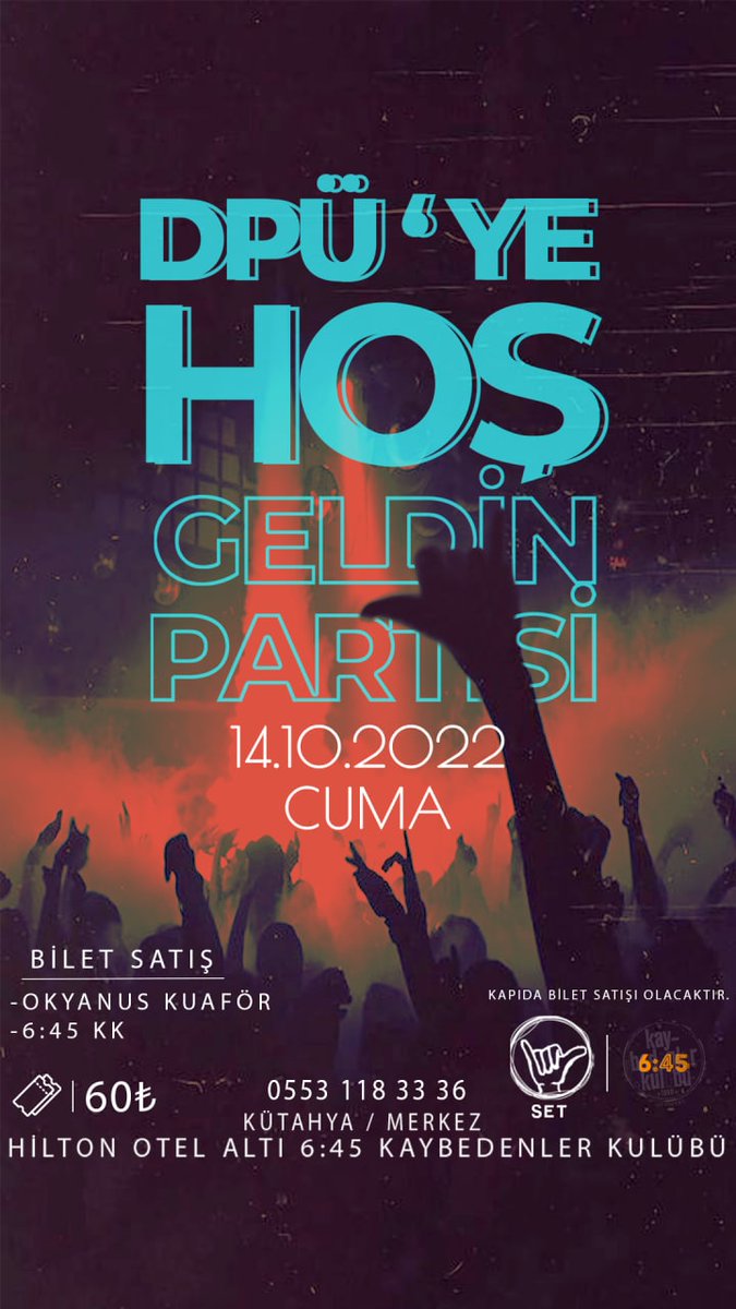 Dönemin en büyük partisi için son günler!

#dpü #kütahya #dpüburada