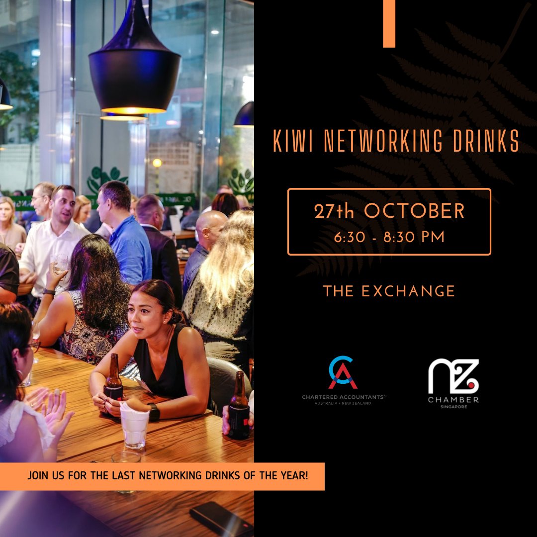 JOIN US for our last #KiwiNetworkingDrinks at #TheExchange on Thursday 27th October! 
RSVP here: tinyurl.com/2a7s8ubm