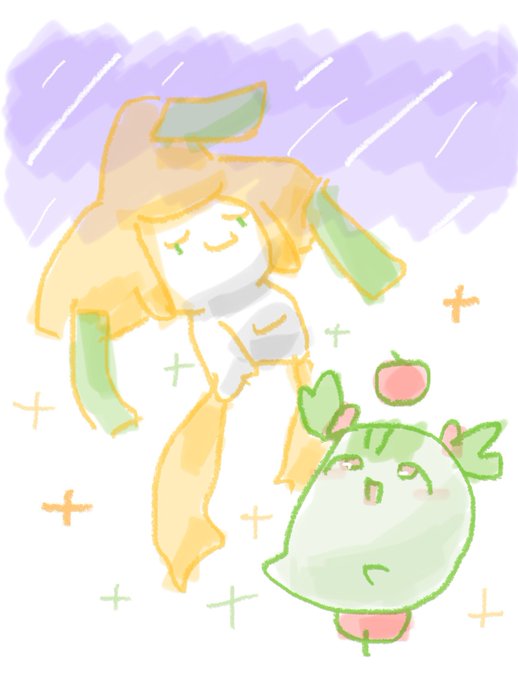 @oru_shigureduki ちょくちょくポケモンとのコラボ絵描いてたりしますね🍎✨
実際デフォルメ武装神姫シリーズポケモンの影響受けてたりします 