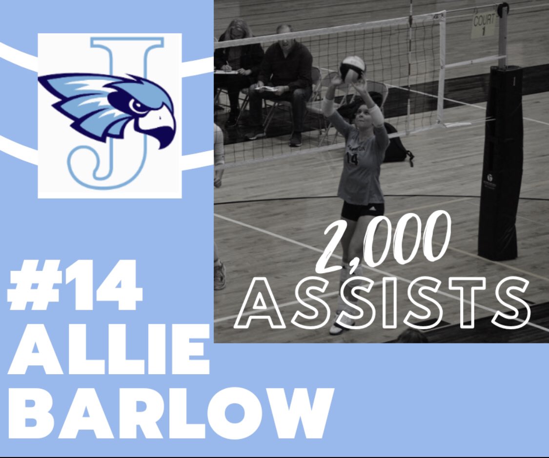 crjhawkvball's tweet photo. Congratulations @allie_barlow14 for achieving this career milestone!  Proud of you!! 💙 https://t.co/YRP9ezNAPN