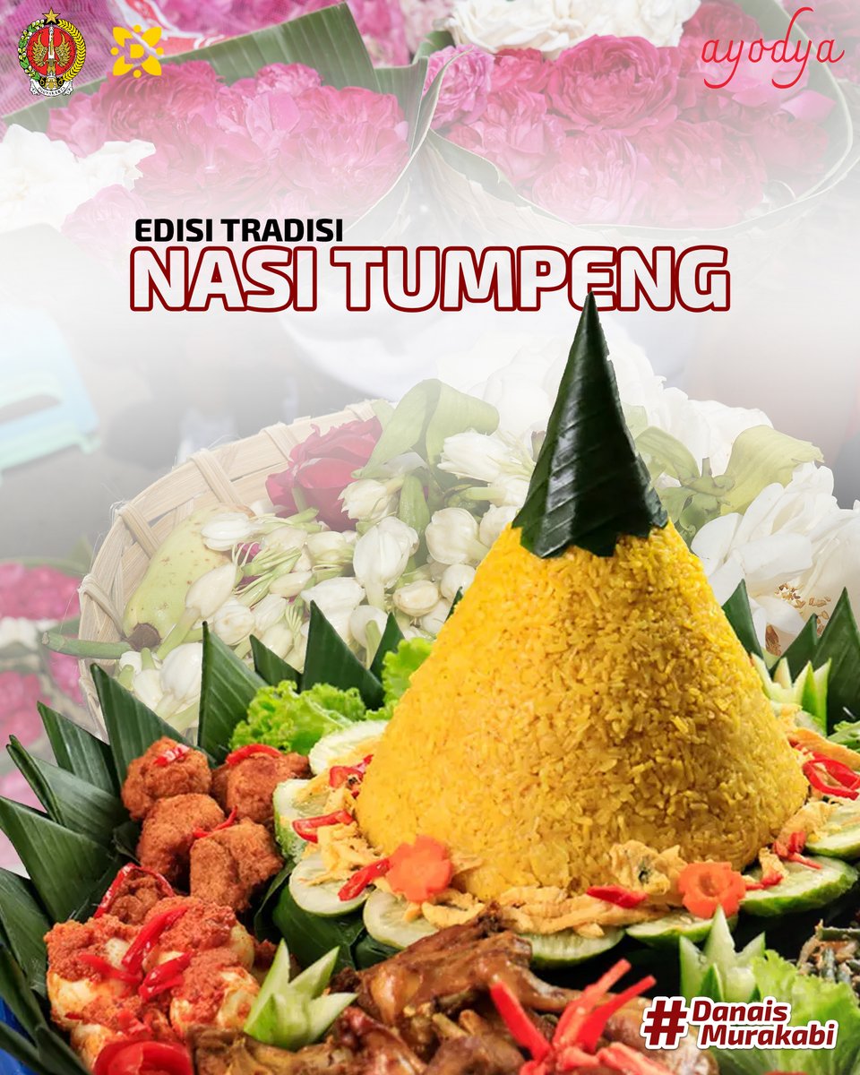 humas_jogja's tweet photo. Nasi tumpeng sangat lazim ditemui dalam berbagai acara. Tumpeng bukan hanya tradisi turun-temurun, namun juga mengandung filosofi yang tinggi. Bahkan dalam setiap lauk yang disertakan dalam sajiannya.
#Ayodya #Danais #DanaisMurakabi #DanaisMigunani #Tumpeng #Tradisi https://t.co/Fkd5LWyt66