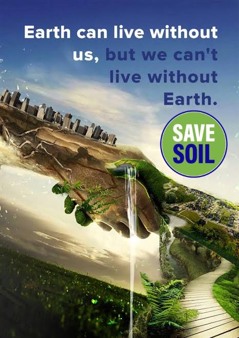 Jayanth Shantharam K (@jaymaxfac) on Twitter photo Almost everything around us, including us, is just an outcrop of soil and as it gets degraded we are heading towards a terrible disaster. Let us unite to #SaveSoil for the present and the future generations. Almost everything around us, including us, is just an outcrop of soil and as it gets degraded we are heading towards a terrible disaster. Let us unite to #SaveSoil for the present and the future generations.