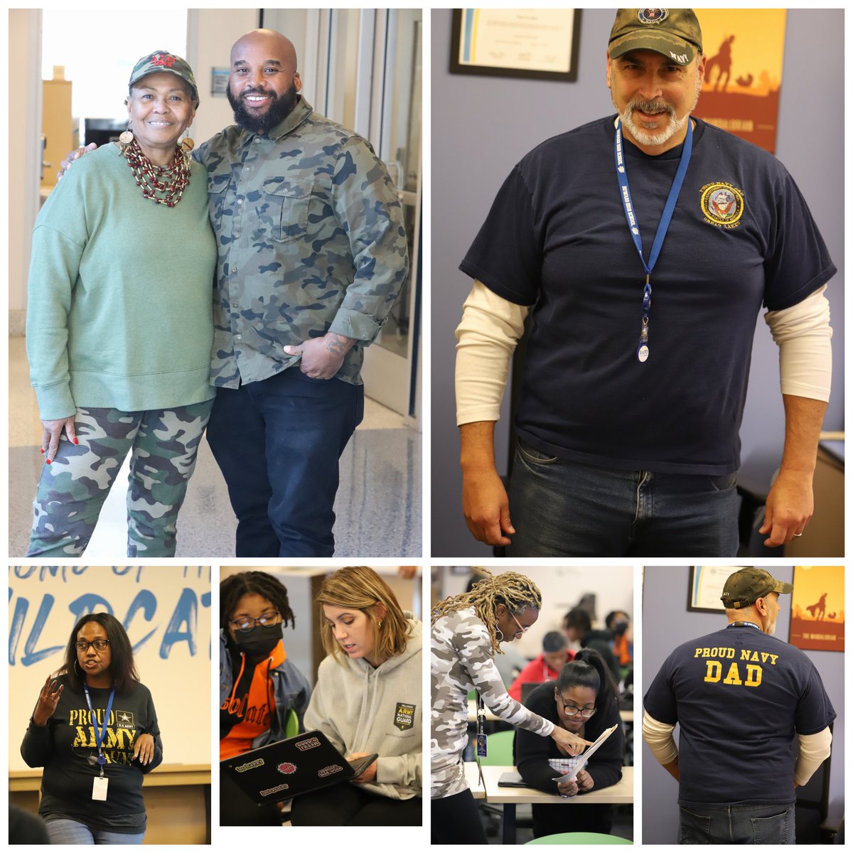 Staff wore their Army fatigues or Military Merch today in support of our Armed Forces. #collegeapplicationweek
