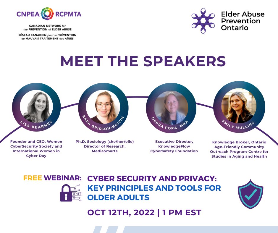 lisakearney_'s tweet photo. Looking forward to speaking with these leaders in the community to support the education and awareness of cybersecurity tools and principles for older adults! Thank you, @cnpea and @EAPreventionON for the invitation! #cybersecurity #onlineabuse #protectagainstfraud #education https://t.co/mgo8GzfJCz