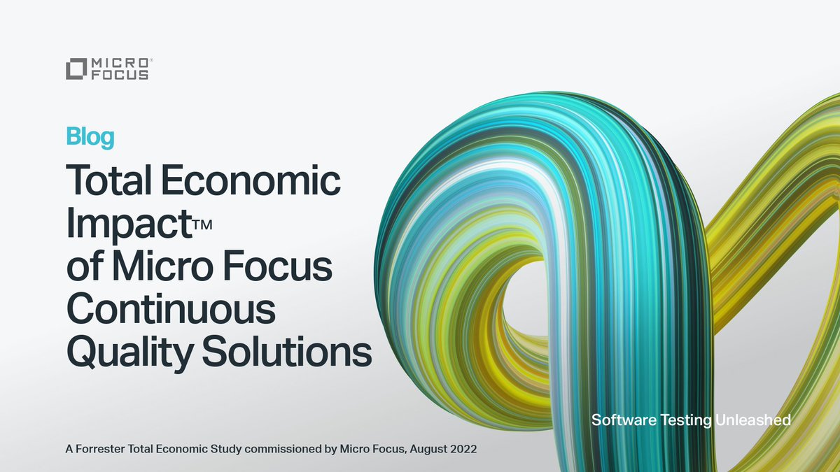 mg2740's tweet photo. Check out @caleorourke's latest blog, "Forrester Total Economic Impact Study Finds Real ROI for @MicroFocus Continuous Quality Solutions."  #MyMicroFocus https://t.co/k0I5wKfYmt https://t.co/nNFXz4a46e