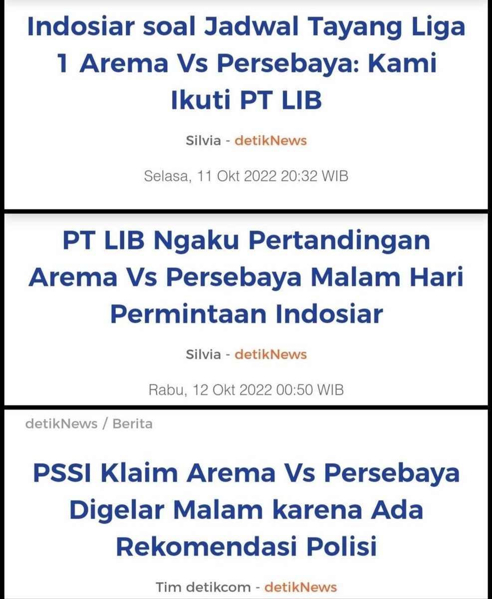INDOSIAR umpan lambung ke PT LIB

PT LIB umpan lambung ke INDOSIAR

PSSi umpan lambung ke Polisi

Dan akhirnya kaSUsnya ditendang ke atas gawang pemirsaaaa sampai keluar Stadion dan HILANG

Silakan Bung Kus..