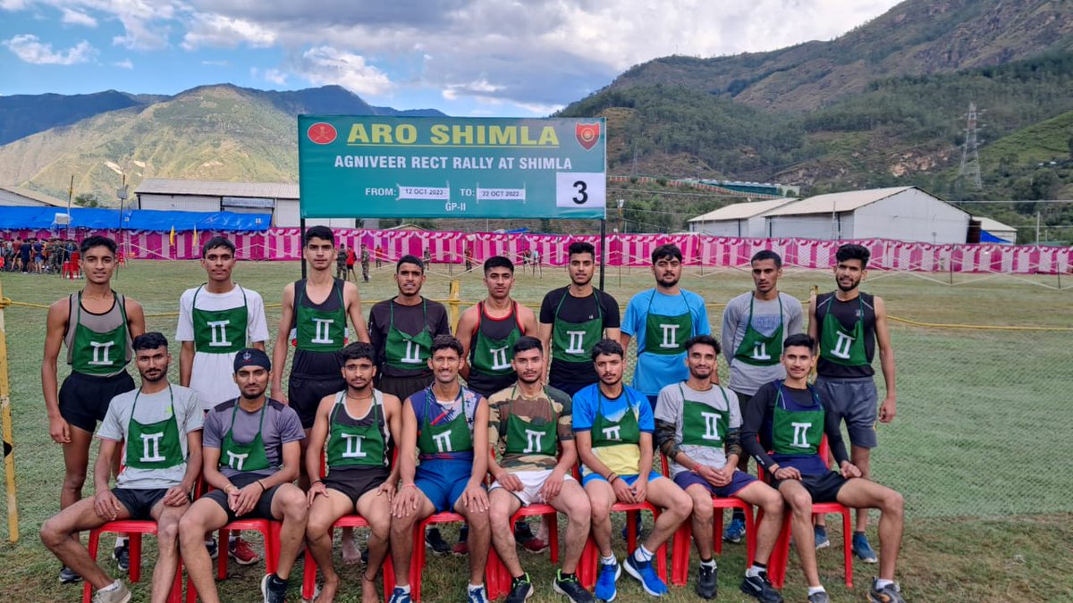 #AgniveerRecruitmentRally for Shimla, Solan, Sirmaur and Kinnaur districts of Himachal Pradesh commenced at Rampur Bushahr on 12 Oct under the aegis of HQ Rtg Zone Ambala. The rally was flagged off by Maj Gen Ranjan Mahajan, SM, ZRO Ambala. #InStrideWithTheFuture @adgpi