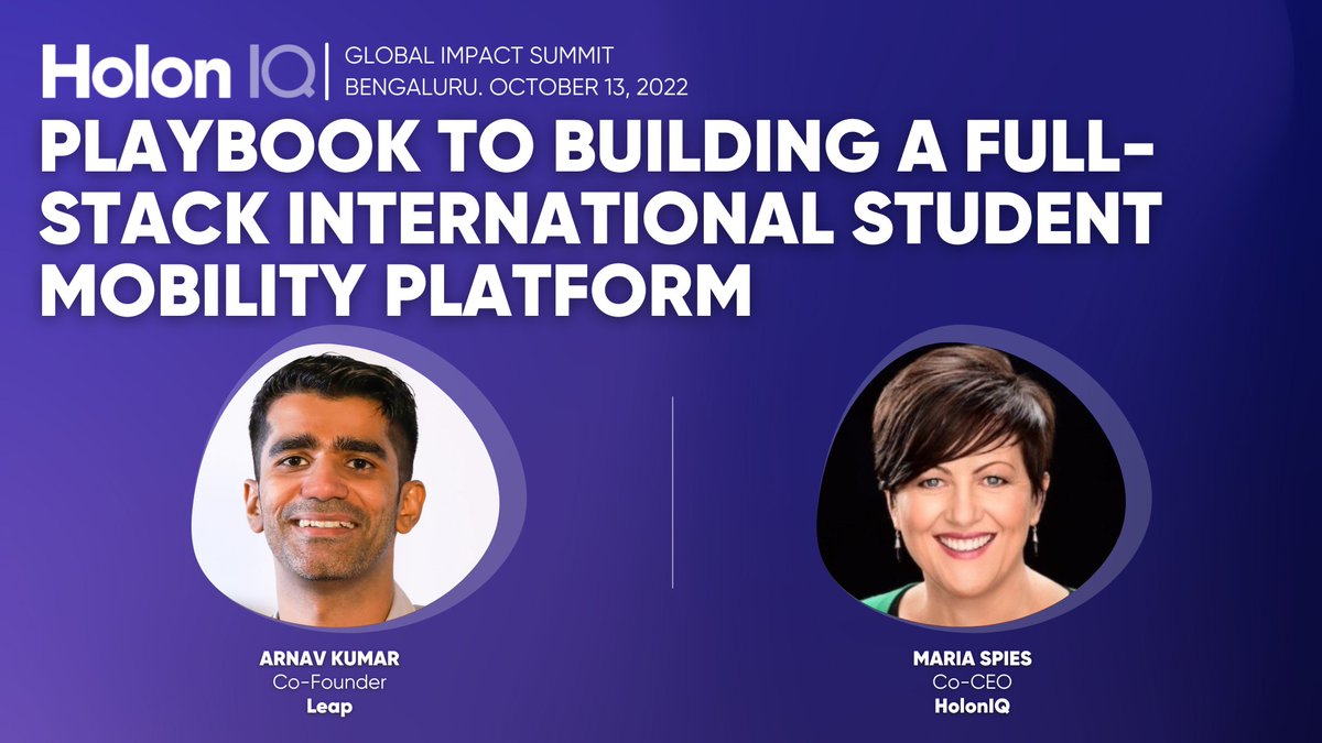 Join us live in Bengaluru, Oct 13, for a fireside chat with Arnav Kumar, Co-Founder of <a href="/LeapScholar/">Leap Scholar</a> to hear about the rise of new international education models, digital pathways and hybrid programs. bit.ly/3T7XCGr #HolonIQSummits #InternationalEducation