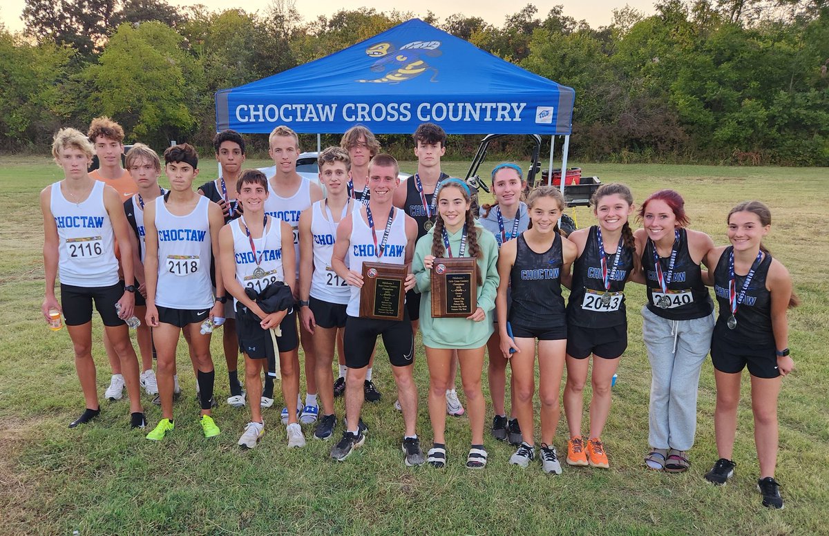 Choctaw Cross Country SWEEPS the Oklahoma 7 Conference meet - CHS takes home most of the medals and ALL of the trophies.

It was really nice to be able to recognize all of the hard work this season with some hardware. Next stop - regionals. 

#followus