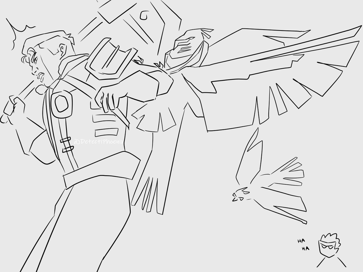 DetectiPhoenix's tweet image. Machine Herald Eagle

AHA... I've been obsessed with drawing my new OC recently... So this is what you will all have to deal with

(Inktober Day 10: Eagle) #Inktober #Inktober2022 #Arcane #LeagueOfLegends #Jayce #Viktor #JayVik