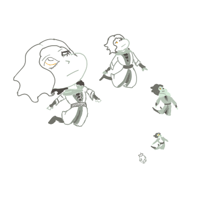 siphimir's tweet photo. More style practice, then spent some time trying to chibify &amp; minimize detail to see where that'd get me with these Melina doodles from #EldenRing 

Still not happy with them but I think I'm finally figuring out where I'm going wrong, so that's progress!

 https://t.co/YvlCGJbTPp https://t.co/7AhPvjNDMh