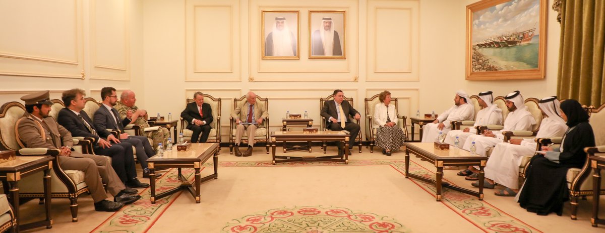 مساعد وزير الخارجية للشؤون الإقليمية @Dr_Al_Khulaifi يجتمع مع وفد مجلس اللوردات البريطاني #الخارجية_القطرية