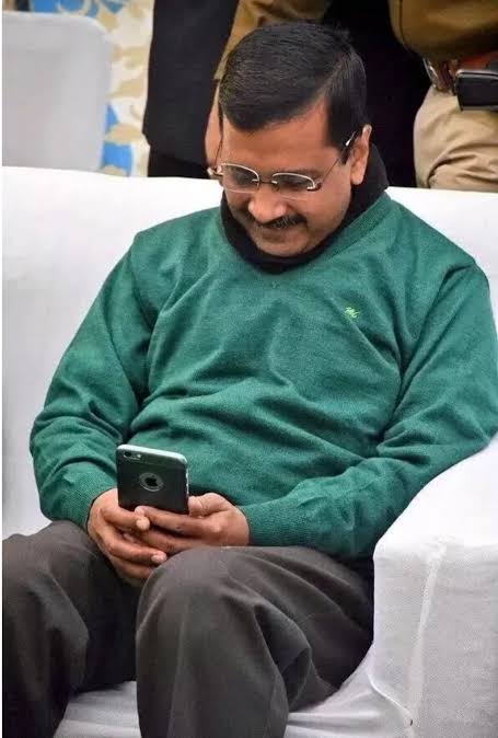 Now everyone knows the Reason for this Smile...🤫🤭🤣 #TharkiKejriwal