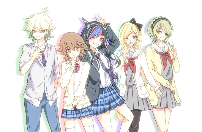 プロセカ×ダンガンロンパ第2段#ダンロン #ダンガンロンパ #イラスト #描いてみた 