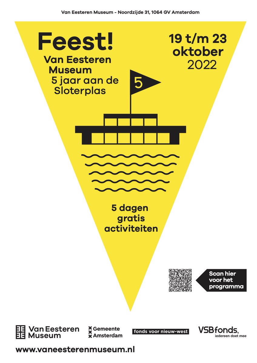 Herfstvakantietip! Volgende week, vanaf woensdag 19 oktober, viert het Van Eesteren Museum 5 dagen feest met gratis workshops, SuperWest wandelingen, verjaardagsborrel en meer. Voor alle activiteiten zie vaneesterenmuseum.nl/agenda-items/f… #Amsterdam #Nieuwwest #Sloterplas #herfstvakantie