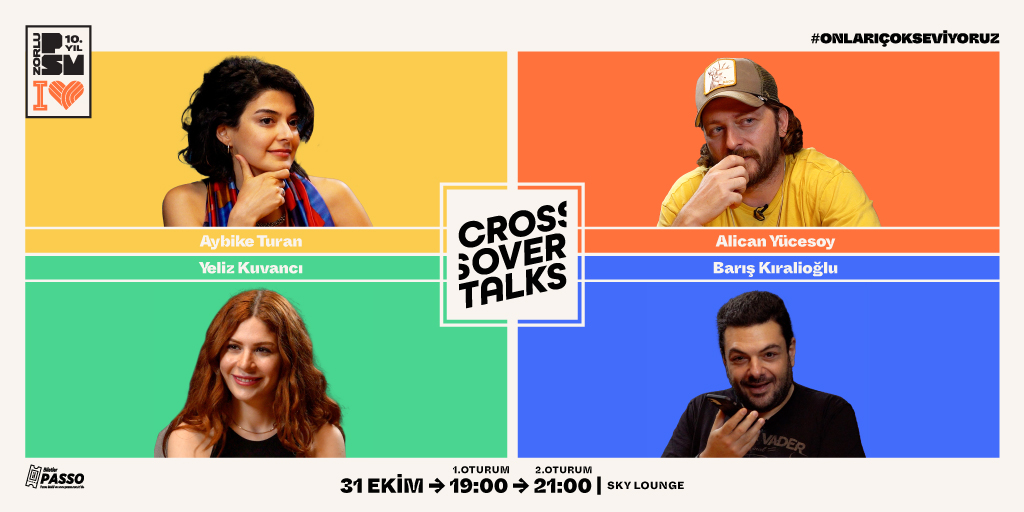 ZorluPSM's tweet photo. Alican Yücesoy, Yeliz Kuvancı, Barış Kıralioğlu ve Aybike Turan ile #CrossoverTalks, her konuya kendi perspektiflerinden baktıkları eğlenceli sohbetleriyle 31 Ekim akşamı iki seansla Sky Lounge’ta!
🎫 https://t.co/4veZUlqoi9
@CrossoverTalks https://t.co/Y47T23Q7so