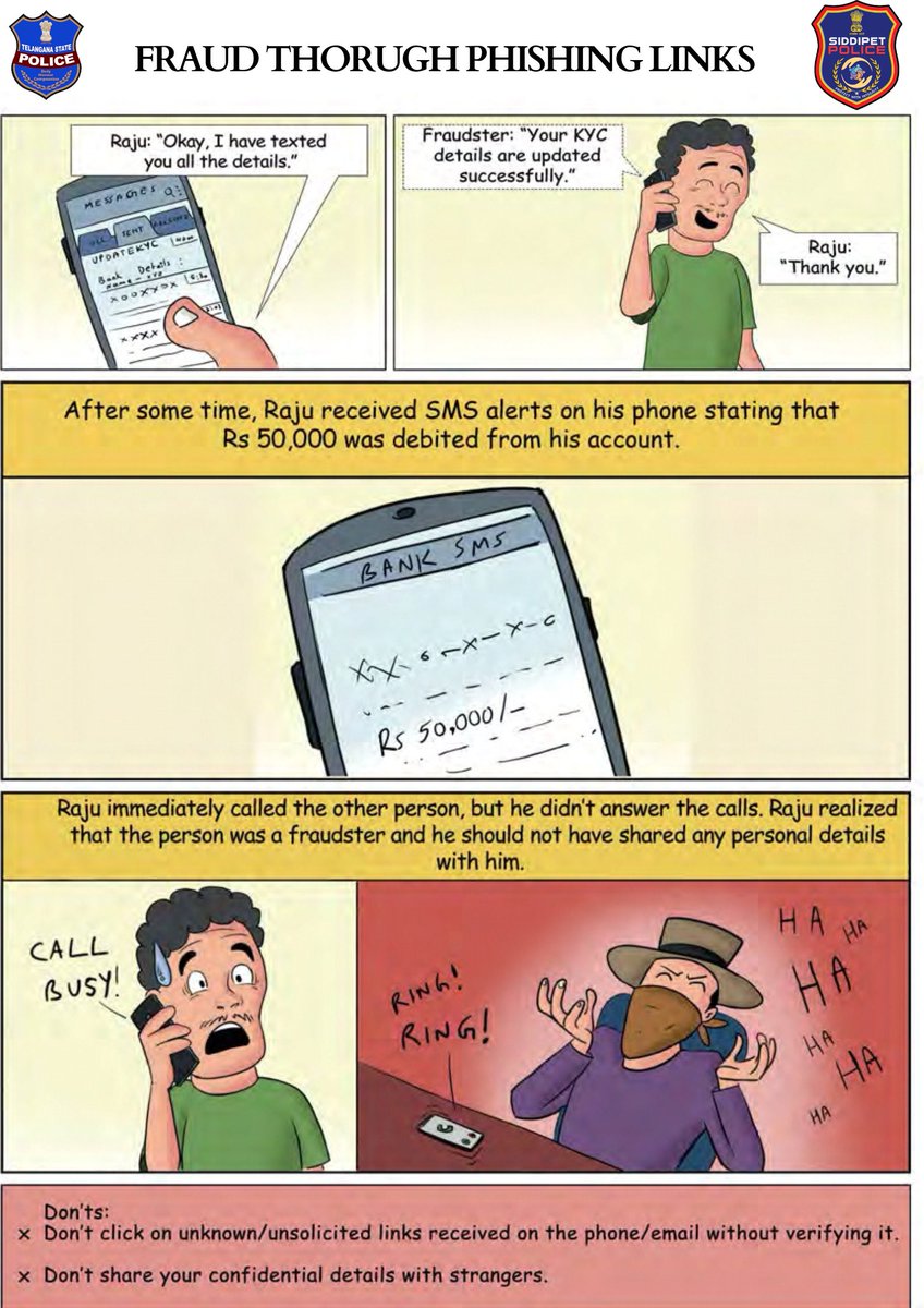 How Fraduster doing Fraud Through "PHISHING LINKS"