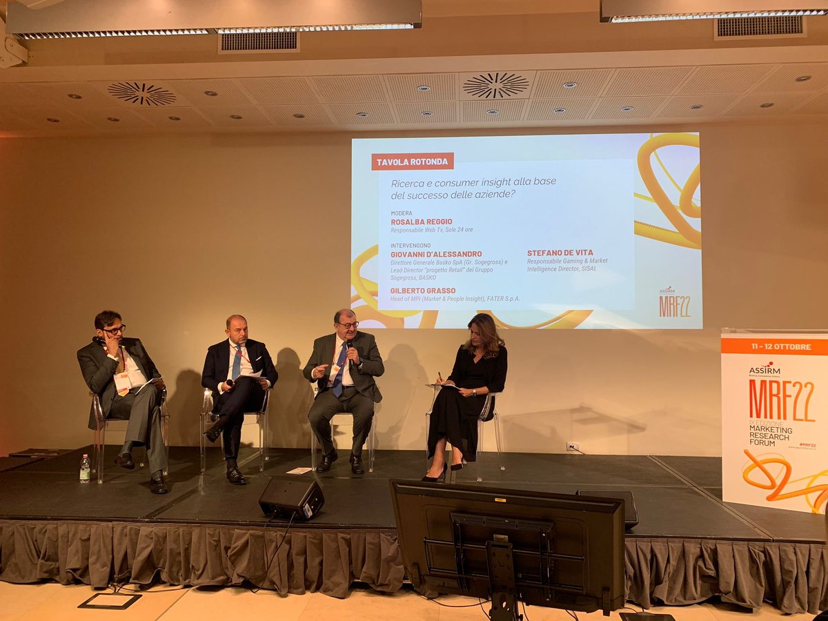 AssirmRicerca's tweet photo. #MRF22
Il dato e il fatto diventa incontrovertibile. La ricerca sui comportamenti può dare un'idea più chiara del cliente.
📣 #DeVita, Responsabile Gaming & Market Intelligence @sisal_corporate https://t.co/gQCOGnEN1x