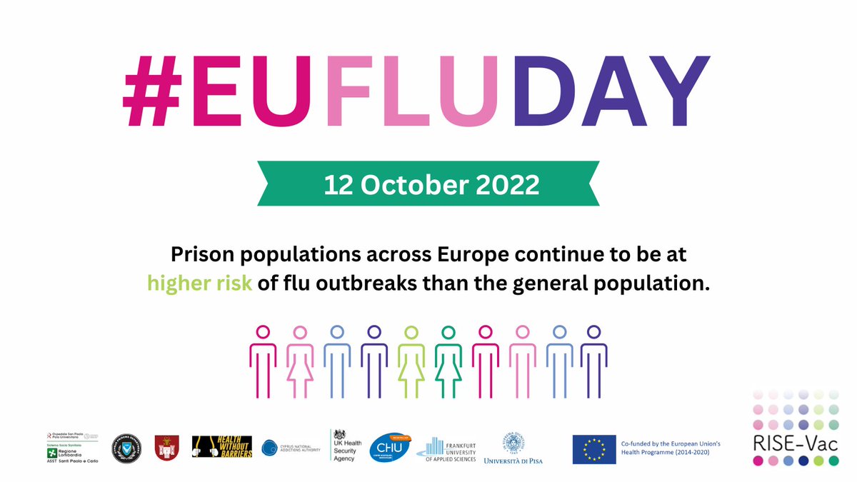 Today is #EUFluDay 🇪🇺 
Prison populations are at higher risk of flu outbreaks than the general population. 
Flu #vaccination in #prisons must be prioritized and effectively implemented to prevent outbreaks and save lives this winter.