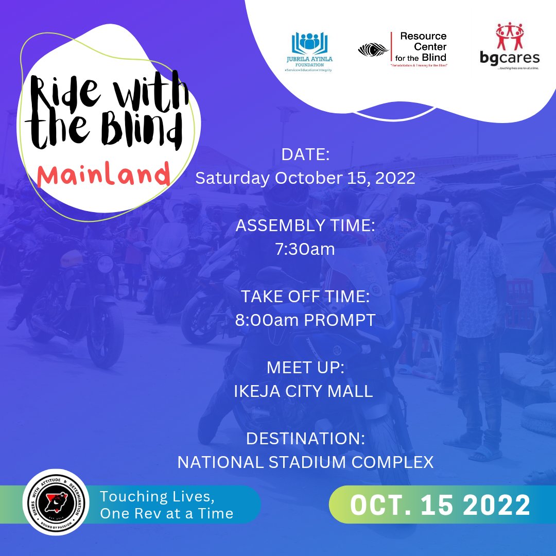 Badgang_ng's tweet photo. Volunteers wanted!
CHARITY RIDE
Join us on saturday on the mainland or island to support the #WhiteCaneDay.
See details in the flyers below!
#BGCares #RidingforaCause https://t.co/q2UMbvX5pA