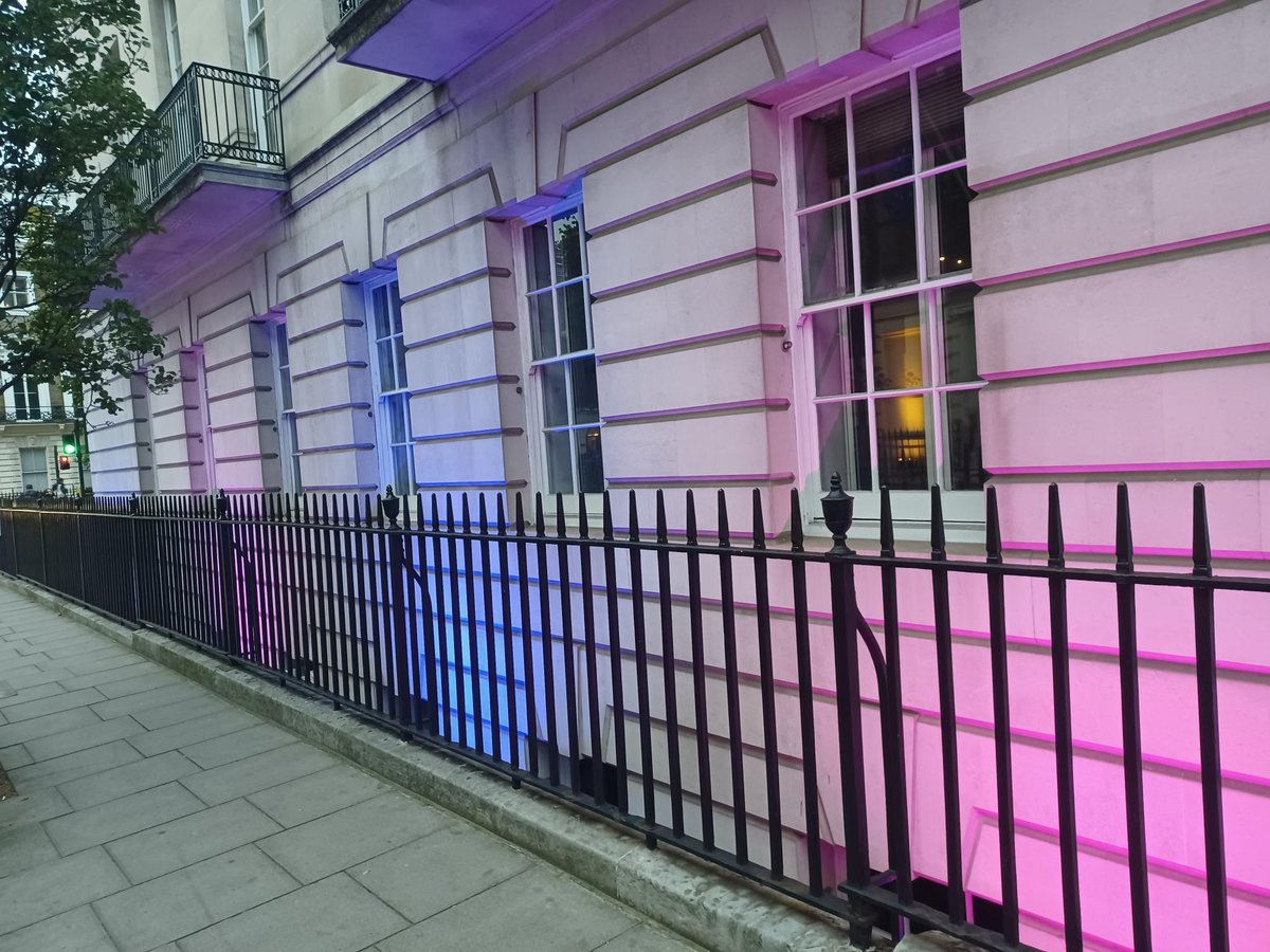 This #BabyLossAwarenessWeek, we're thinking of all those who have been affected by pregnancy and baby loss. And we thank all those who look after bereaved families with kindness, including professionals on our register💜 Our London office is lit up to show our support #BLAW2022