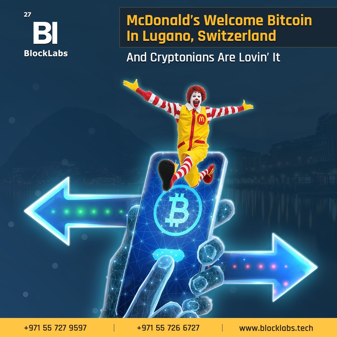 BlockLabsDubai's tweet photo. Now in Lugano, Switzerland McDonald's leading the way by accepting crypto as a form of payment. Enjoy your meal by paying crypto!!
I’m Lovin’ it. Aren't you? 🍔 🍟
#BlockLabs #McDonalds #Crypto #Bitcoin #HappyMeal #bitcoinmining #BitcoinCash #CryptocurrencyNews https://t.co/bHjlDXckUt