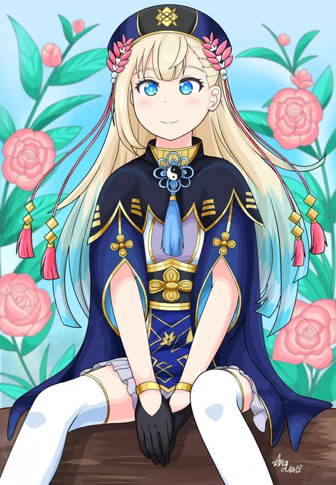 #このタグをみた人はド正面イラストを貼るごめんなさい、正直ド正面に近いものでもこの神農しかありません()それくらい僕のイラストってのは角度が付いてることが多いのです(^_^;) 
