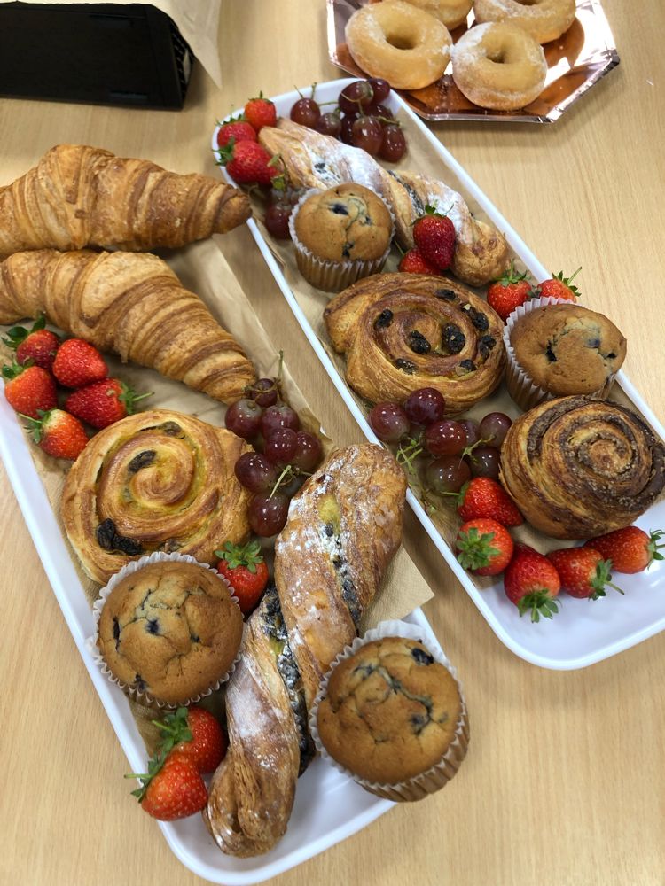 Wednesday breakfast in the BBU office 🍓🥐🍇