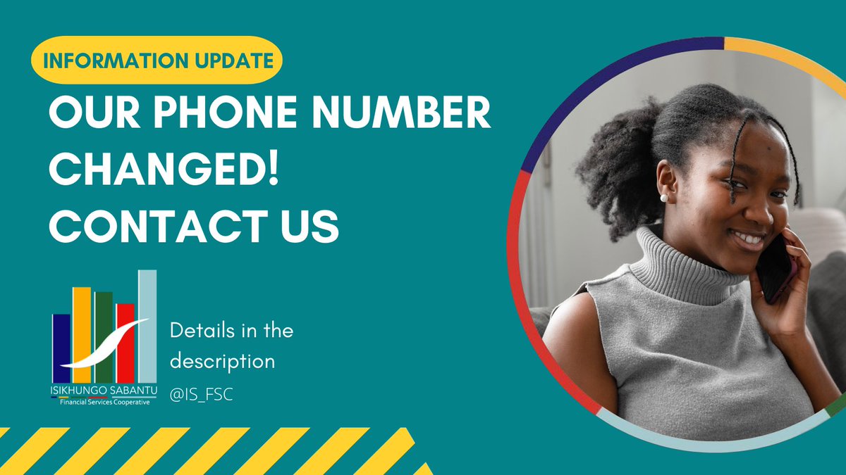 IS_FSC's tweet photo. Good day everyone, we have changed our contact number. You can now reach us at 010 448 2113 or by WhatsApp at 078 625 4167.

#ISFSC #IsikhungoSabantuFSC #CFI #CB #CU #CooperativeFinancialInstitution #CooperativeBank #CreditUnion #Savings #Loans, #Stokvels https://t.co/qS8KOJxjNs