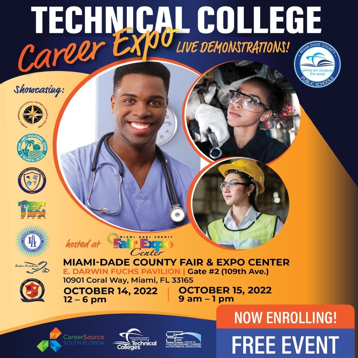 Lindsey_HTC's tweet photo. 📣3 more days until our technical college cannot wait to share our 23 Technical Programs with you @ the Fall Technical College Career Expo. October 14 and 15‼️ 
Make it your College today!!! 📲 305.324.6070  ☎️ 
 #UPSKILL  #GetEmployed and #FallCareerTechFair #stepuptosucess https://t.co/XKjBi0rCDf