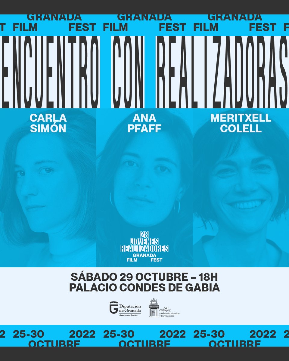 GranadaFilmFest's tweet photo. 🔷 ¡Este sábado continuamos con el Foco Ana Pfaff! ¡Vente y prepárate para el Encuentro con Realizadoras! 🔷

▪️ DÚO
MERITXELL COLELL | ESPAÑA | 2022 | 107’

🗓 Sábado 15 - 20:00
📍 Palacio Condes de Gabia
🎟 Entrada libre hasta completar aforo https://t.co/IQKbTyFH7i