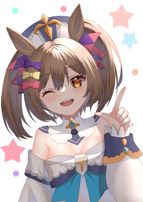 水元素ヒーラーになったファル子「ファル子、いっくよー!」#スマートファルコン #ウマ娘 