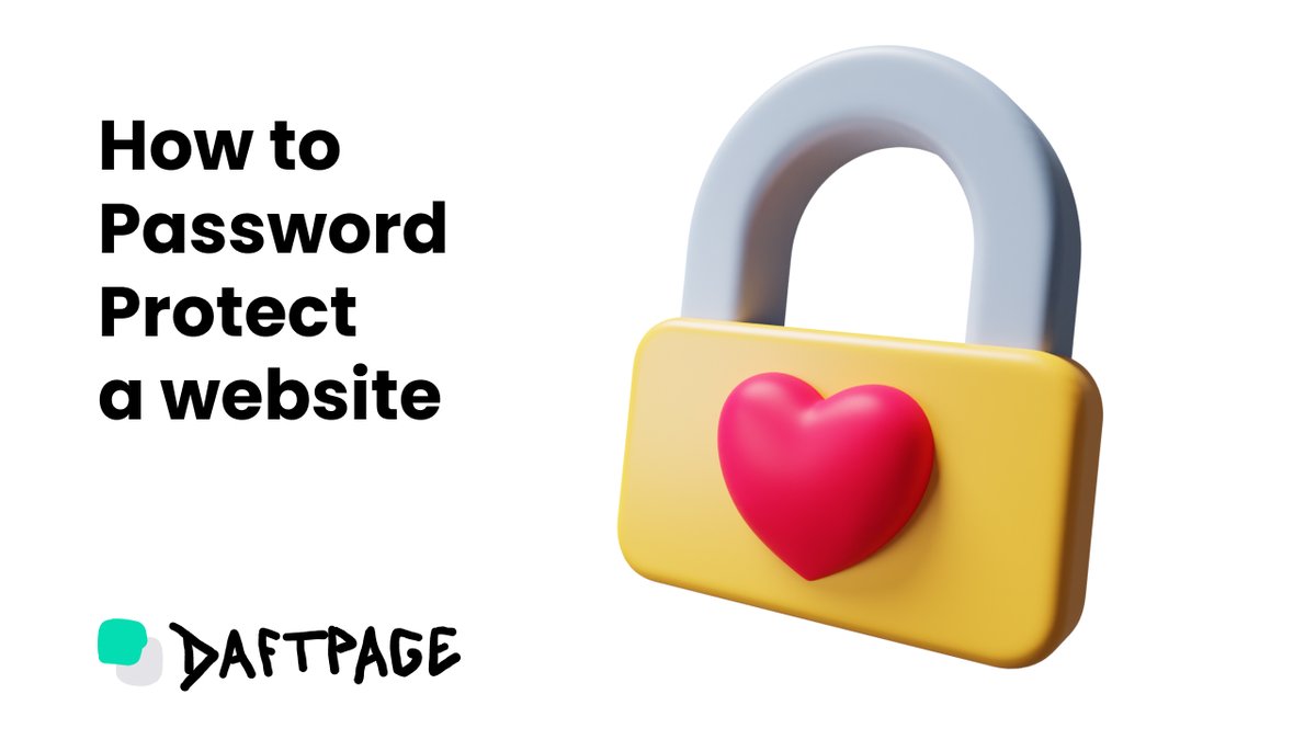 How to password protect your website in Daftpage?

🎬 Guide
youtube.com/watch?v=ekheVH…

🔒Live demo
demo-password-protection.daftpage.com
