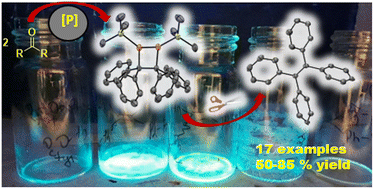 (TMS)2PLi and some LiOEt will reductively couple two diaryl ketones to tetraaryl ethylene. Head-to-head dimerization of P=C intermediates is key. pubs.rsc.org/en/content/art… Congrats to Anna, Nicolas and @wellsjal @chem_angstrom @smc_uppsala