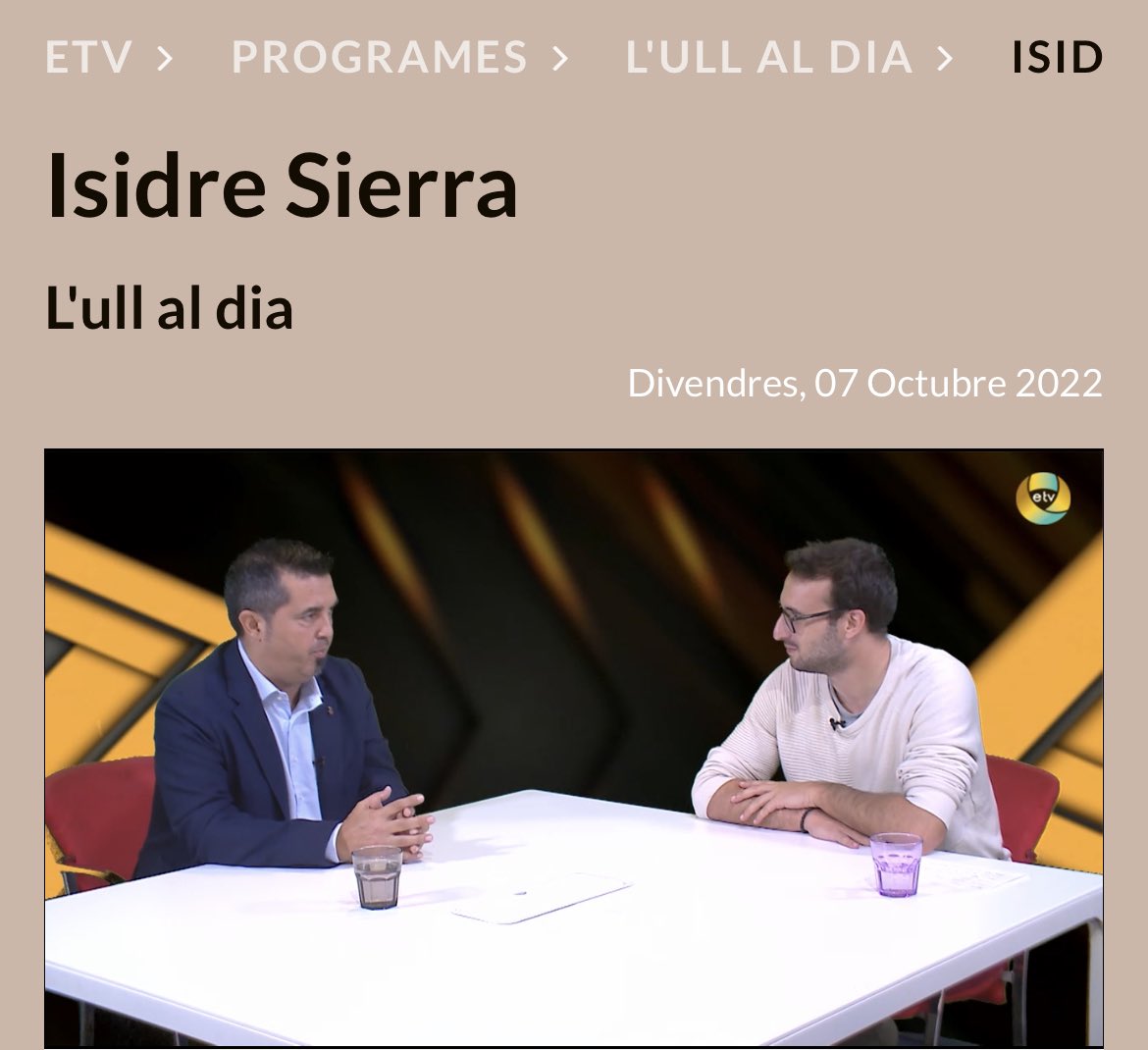 #SantCliment segueix avançant en servei públic de qualitat i defensa del nostre entorn natural.

Entrevista ETV : etv.alacarta.cat/l-ull-al-dia/c…