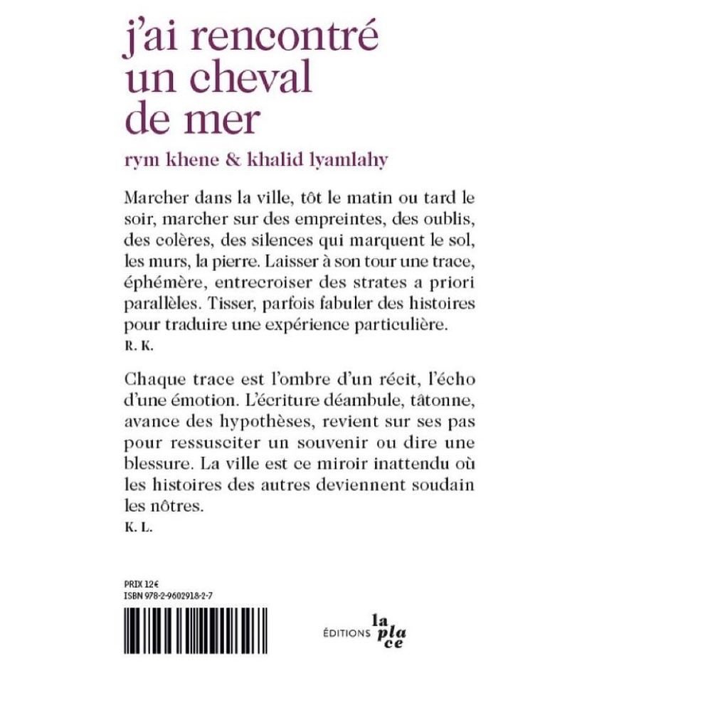 #ComingSoon ❤️
J’ai rencontré un cheval de mer – Rym Khene (photos) &amp; Khalid Lyamlahy <a href="/khalidlym/">Khalid Lyamlahy</a> (texte), éditions la place.
En librairie le 9 novembre !
.
.
.
#jairencontreunchevaldemer #comingsoon #bientotenlibrairie #photographie #litterature #texte #image