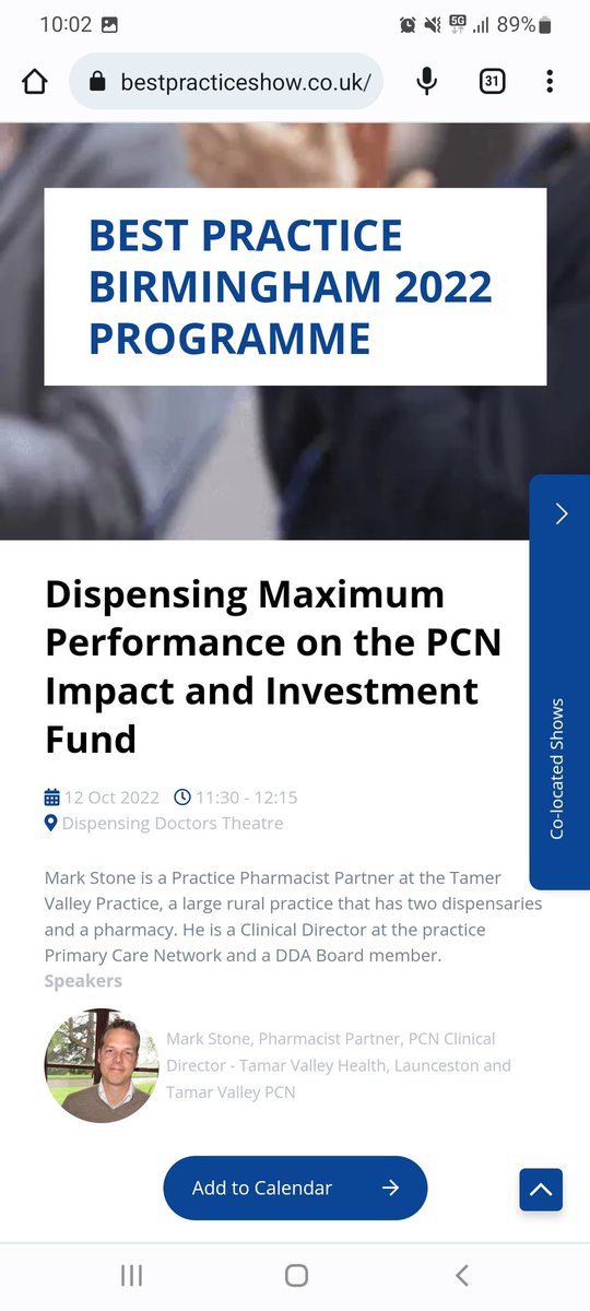 Looking forward to presenting today at (11:30) Dispensing theater Best Practice <a href="/BestPracticeUK/">Best Practice Show</a> on maximising income from the PCN Impact Investment Fund! 👌