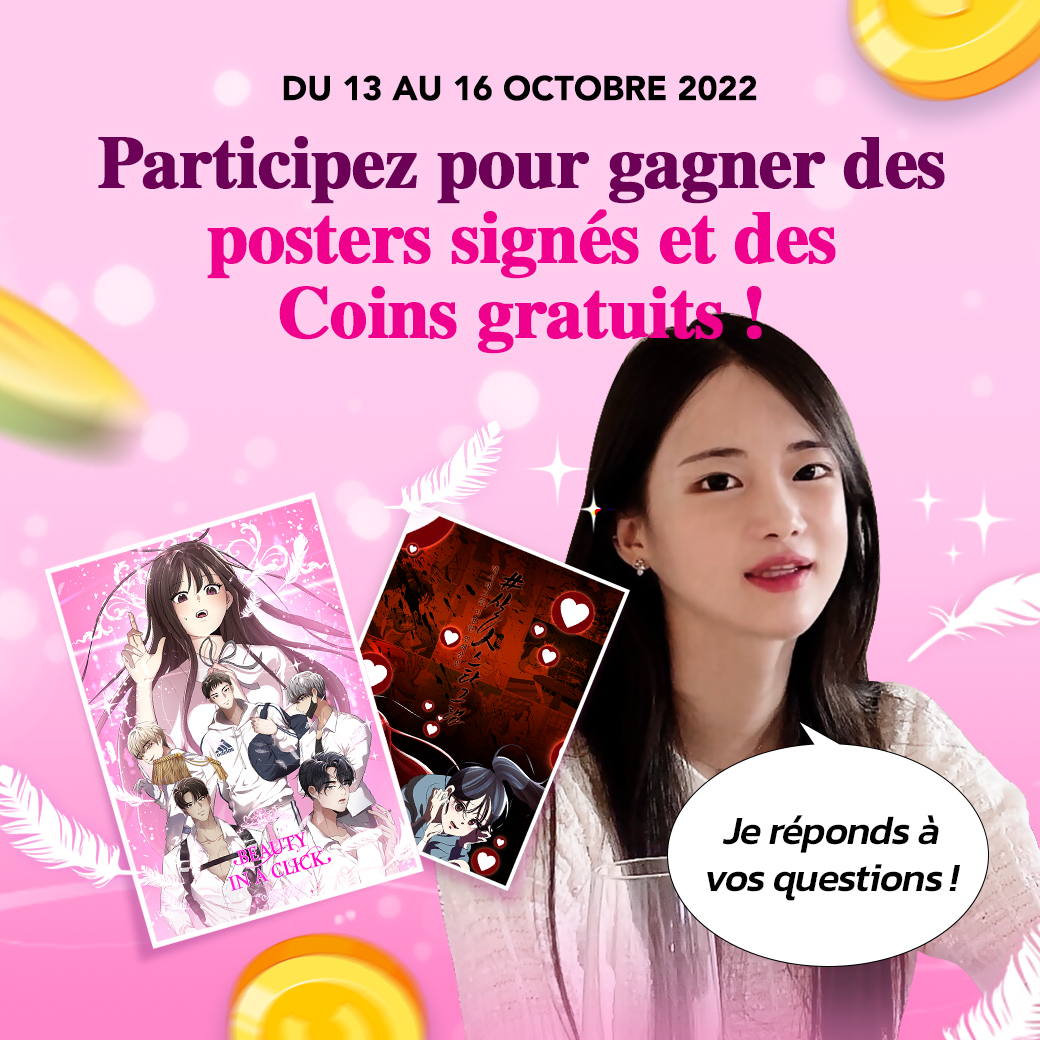 webtoonfrance's tweet photo. 🚨 ALERTE Q&amp;A ! 🚨

On vous donne l'occasion de poser toutes vos questions à Ryoung, créatrice de "Killstagram" et "Beauty in a Click". Pour se faire, il suffira de poser vos questions dans l'article dédié des Actualités de WEBTOON !

#Killstagram #BeautyinaClick

1/2 https://t.co/QD7YOt3oj4