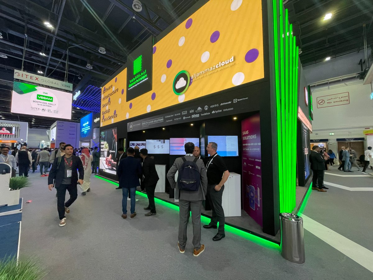 aljammazcloud's tweet photo. #AlJammazCloud, at GITEX Global. Showcasing its strength with complete #cloud stack and digital transformation offerings by partnered cloud vendors. https://t.co/wb7HXxqeLr