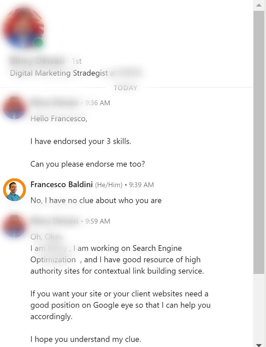 betakrea's tweet photo. Oh, you're a spammer then
#linkedindms https://t.co/G0fHjFFm8c