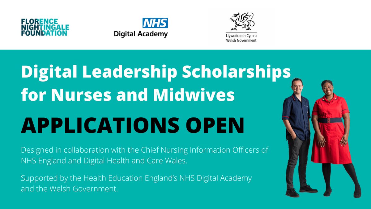🚀Launch News🚀 We are delighted to announce the launch of the new Digital Scholarships for Nurses and Midwives! This new digital programme is supported by the Health Education England’s @NHSDigAcademy and @WelshGovernment. Find out more and apply here bit.ly/3MqxSDd