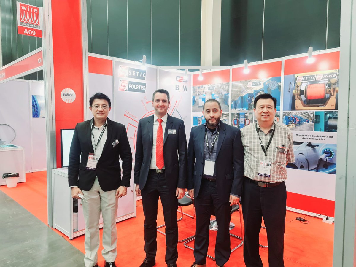 SeticPourtier's tweet photo. The Wire Southeast Asia surpassed our expectations! SETIC POURTIER &amp; C2S would like to thank all their customers coming from Thailand but also from India, Vietnam, Malaysia, Pakistan, Australia, Indonesia, or Philippines. https://t.co/Jput011jCr