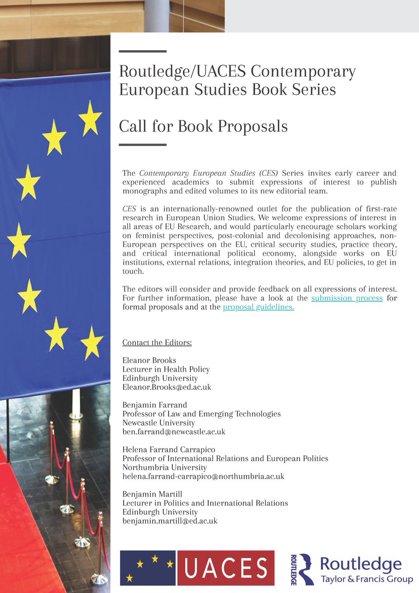 This is the first tweet of the <a href="/UACES/">UACES</a> <a href="/routledgebooks/">Routledge Books</a> Contemporary European Studies book series, and it comes with a call for book proposals! Would you like to write a book for us? If so, see the call for submissions here: