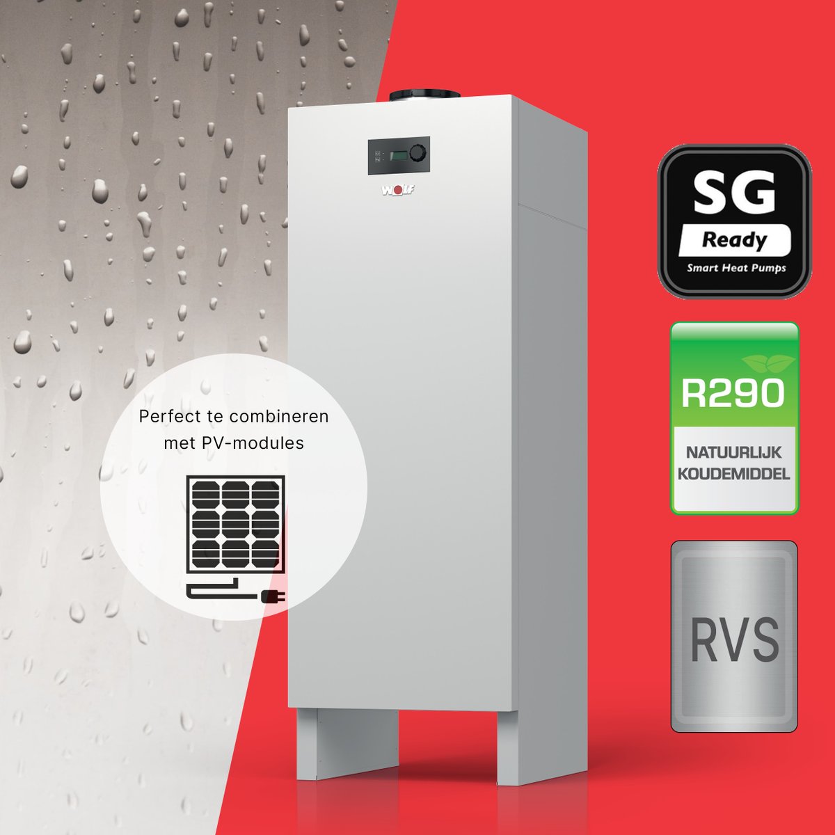 Op de <a href="/Energievakbeurs/">Vakbeurs Energie</a> introduceren wij de WOLF FHS-warmtepompboiler: de nieuwste ontwikkeling in het WOLF warmtepomp assortiment! De FHS werkt op natuurlijk koudemiddel R290 en heeft een opslaginhoud van 166 L. Meer weten? Lees dan het volledige bericht: lnkd.in/eYNcdUfz