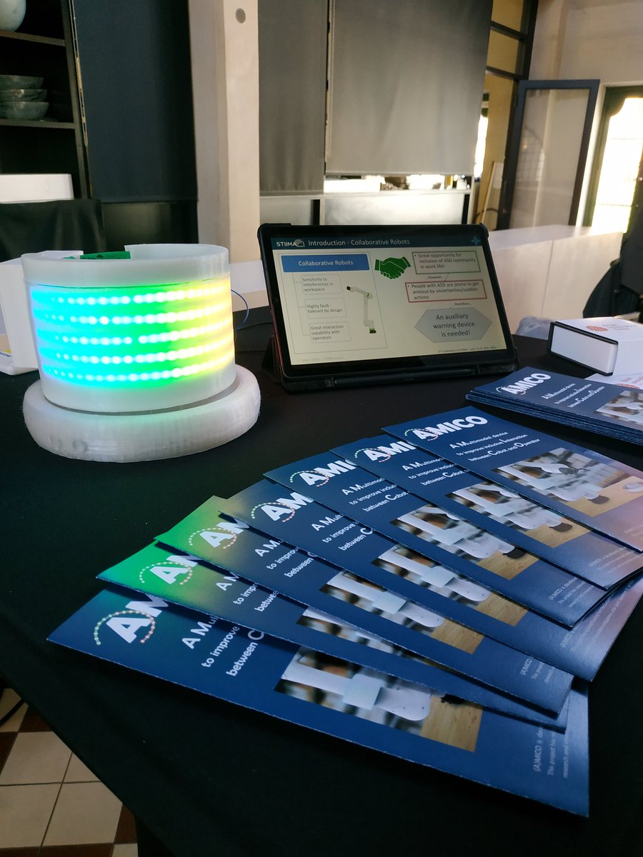 Mindbot_EU's tweet photo. ➡️(A)MICO is A #Multimodal device to improve inclusive #Interaction between #Cobot and Operator.
📍The project is developed within the european project #MindBot.
Discover (A)MICO at @BrainDays⭐
@EU_Brain
@EBRA_EU
#MentalHealthAwareness https://t.co/nuYnN63TFD