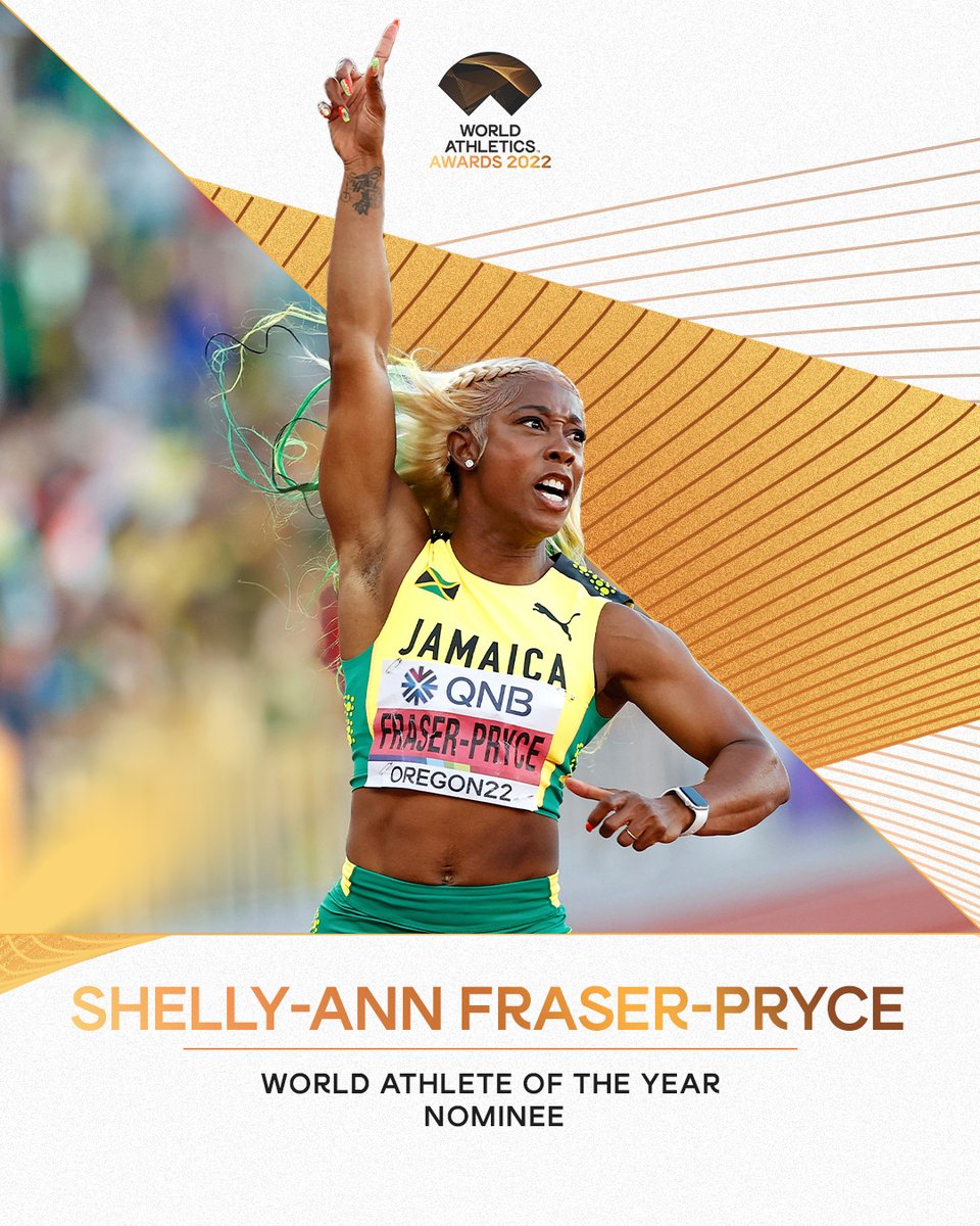 Female Athlete of the Year nominee 🇯🇲 Retweet to vote for @realshellyannfp in the #AthleticsAwards.