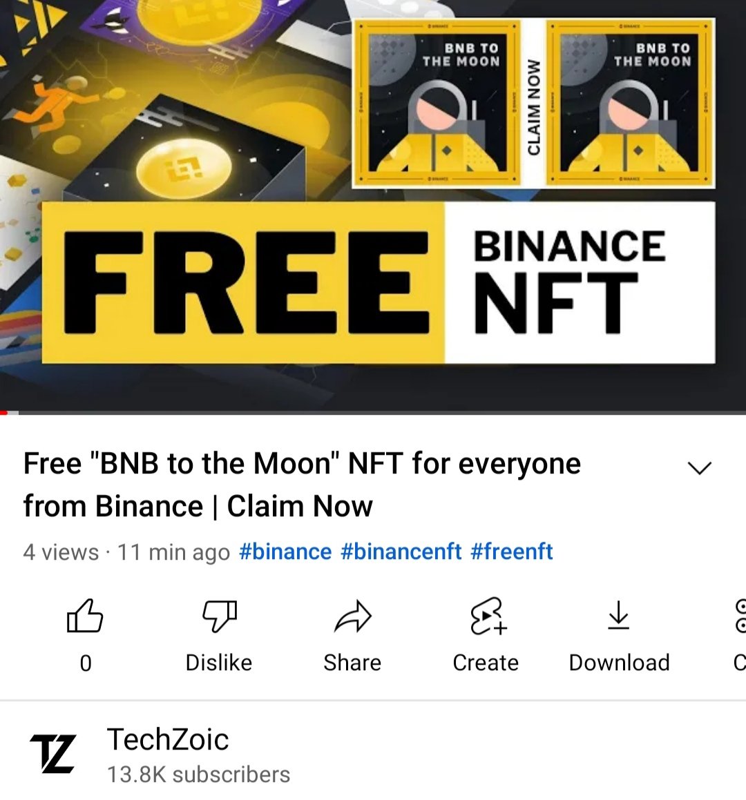 TechZoic's tweet photo. 🚨Claim Now🚨First come first served🚨

🎁Free Binance NFT

https://t.co/XVFu3Q2BK5
#bnb #binance #freenft https://t.co/KGPMb88LcQ